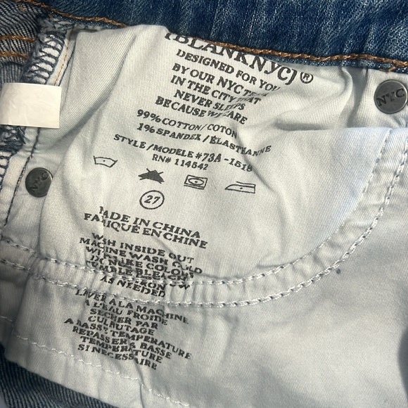Blank nyc the bond distressed jeans size 27 - Picture 5 of 6